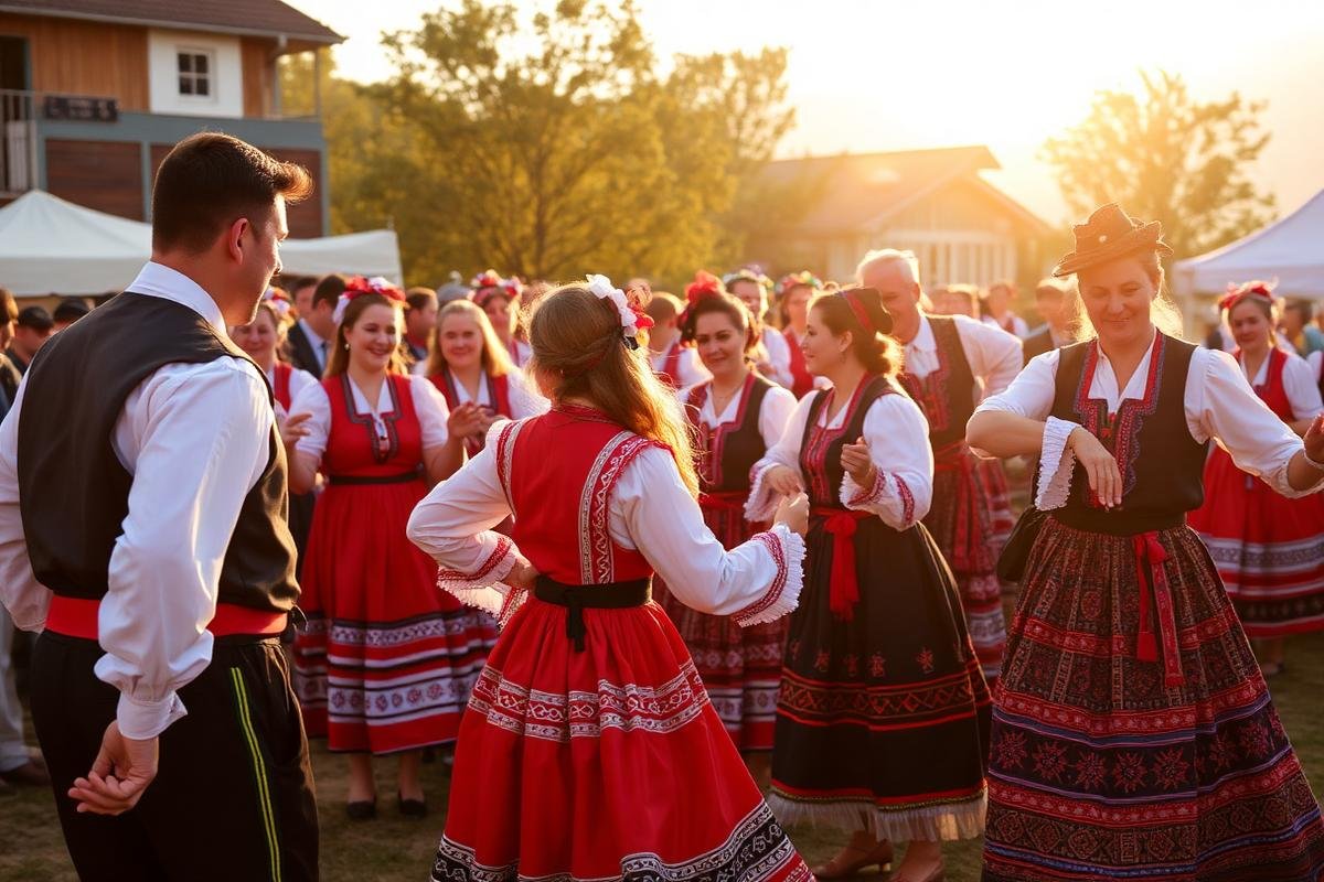 Yayla şenliğinde halk dansları